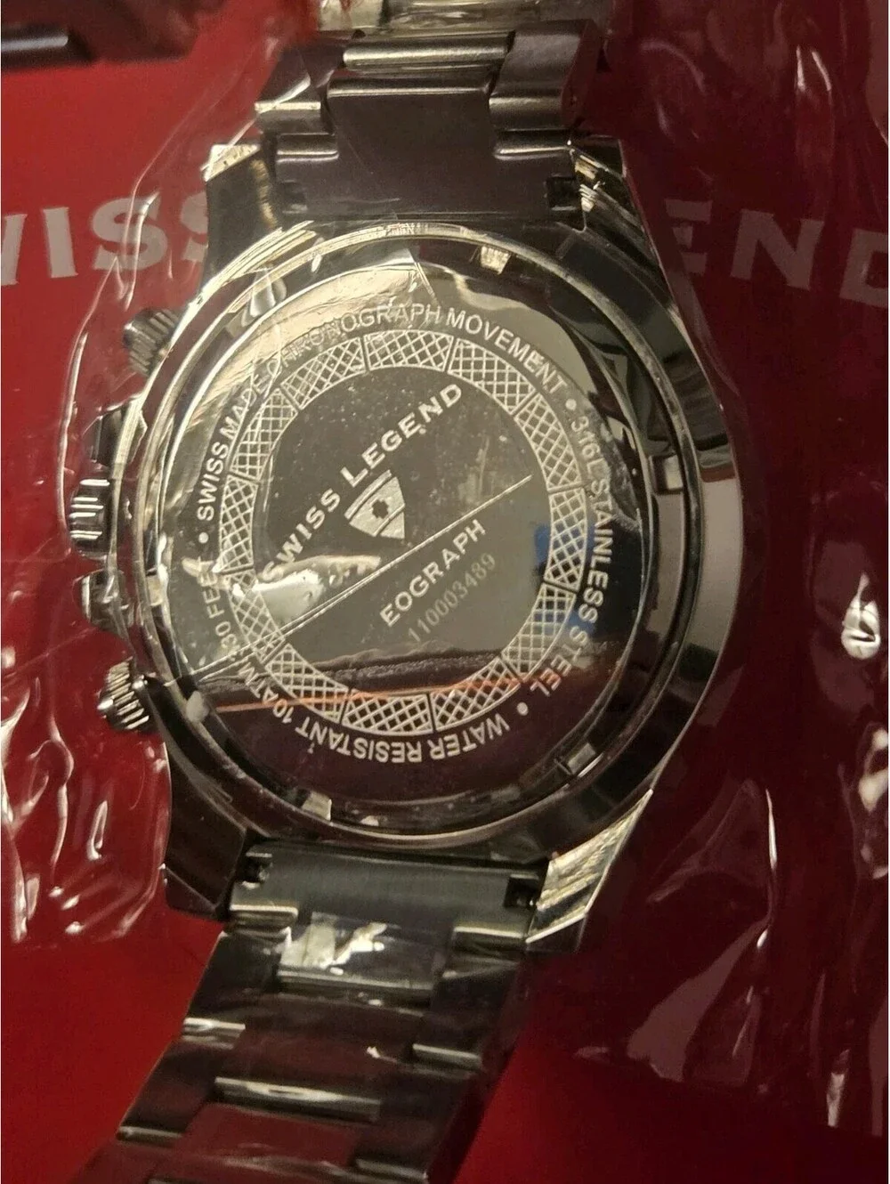 Swiss Legend 50033-99 Eograph Chronograph Stainless Steel Watch Rose Gold Dial